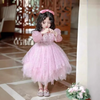 Kids Toddler Girls Sequins Mesh Long Sleeve Party Tutu Princess Dress