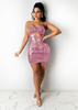 Women Fashion Sexy Drawstring Bodycon Cut Out Dress