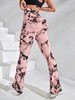 (Buy 1 Get 1)  Women Fashion Tie Dye Print High Waist Flare Sports Pants