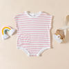 ( Buy 1 Get 3 ) Baby Girls Boys Stripe Sleeveless Romper