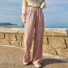 Women'S Fashion Casual High Waist Straight Wide Leg Pants