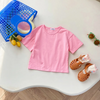 (Buy 1 Get 1) Children Kids Baby Fashion Girls Boys Short-Sleeved Candy Color T-Shirt