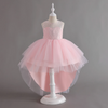 Kids Toddler Big Girls Summer Fashion Party Cute Sweet Solid Color Bow Pleated Sleeveless Mesh Party Tutu Dress