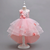 Kids Toddler Big Girls Summer Fashion Party Cute Sweet Solid Color Floral Pleated Sleeveless Mesh Party Tutu Dress