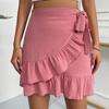 Women Summer Sexy Ruffled Lace-Up Skirt