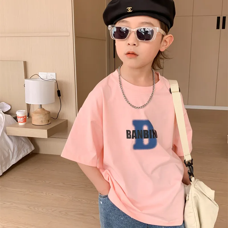 Children Kids Baby Fashion Boys Girls Short Sleeve Letters Print T-Shirt