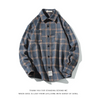 Men'S Fashion Plaid Large Size Loose Long Sleeve Shirt