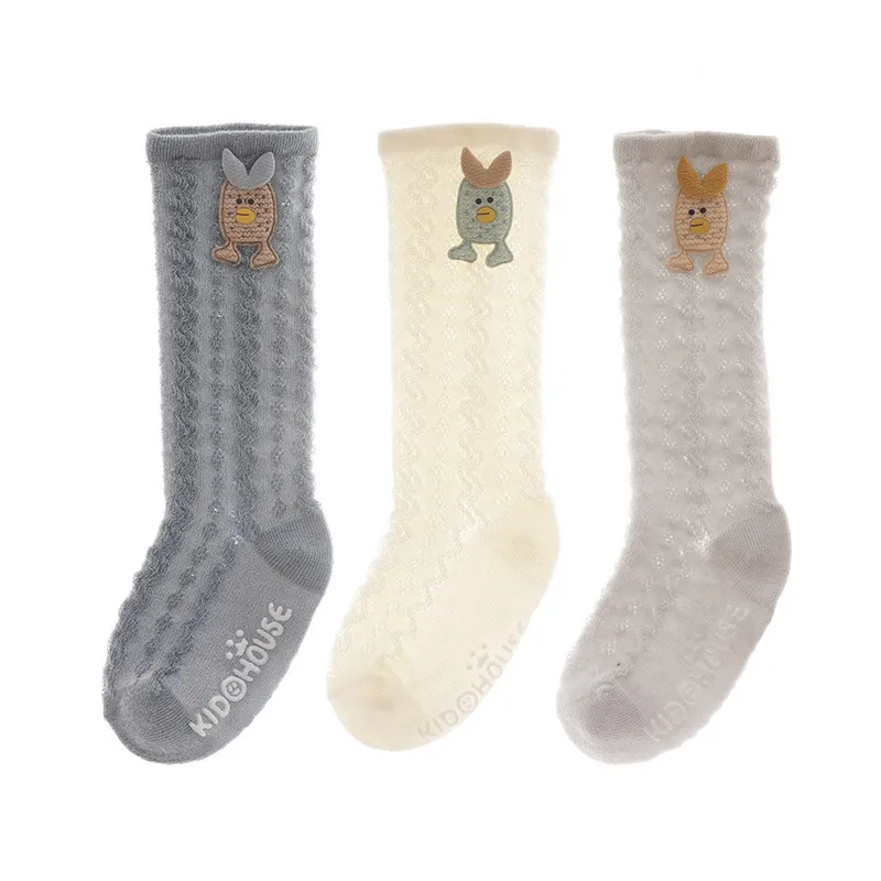 3pairs/Set Kids Cute Cartoon Breathable Tube Socks