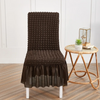 Solid Color Seersucker Elastic Seat Cover Home Dustproof Chair Cover