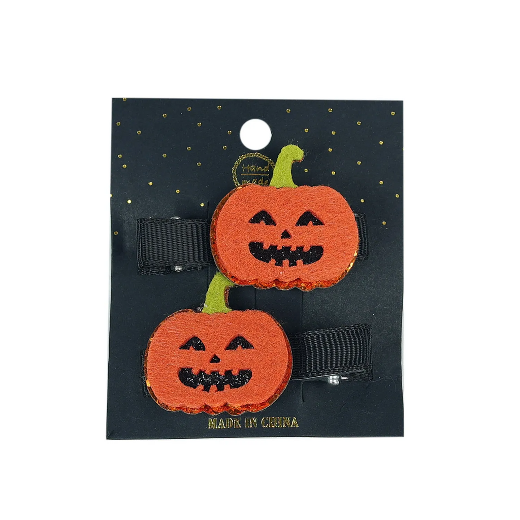 (Buy 1 Get 2) Halloween Children Cartoon Funny Pumpkin Bat Hair Clip