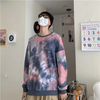 Fashion Tie Dye Long Sleeve Round Neck Couple Sweater