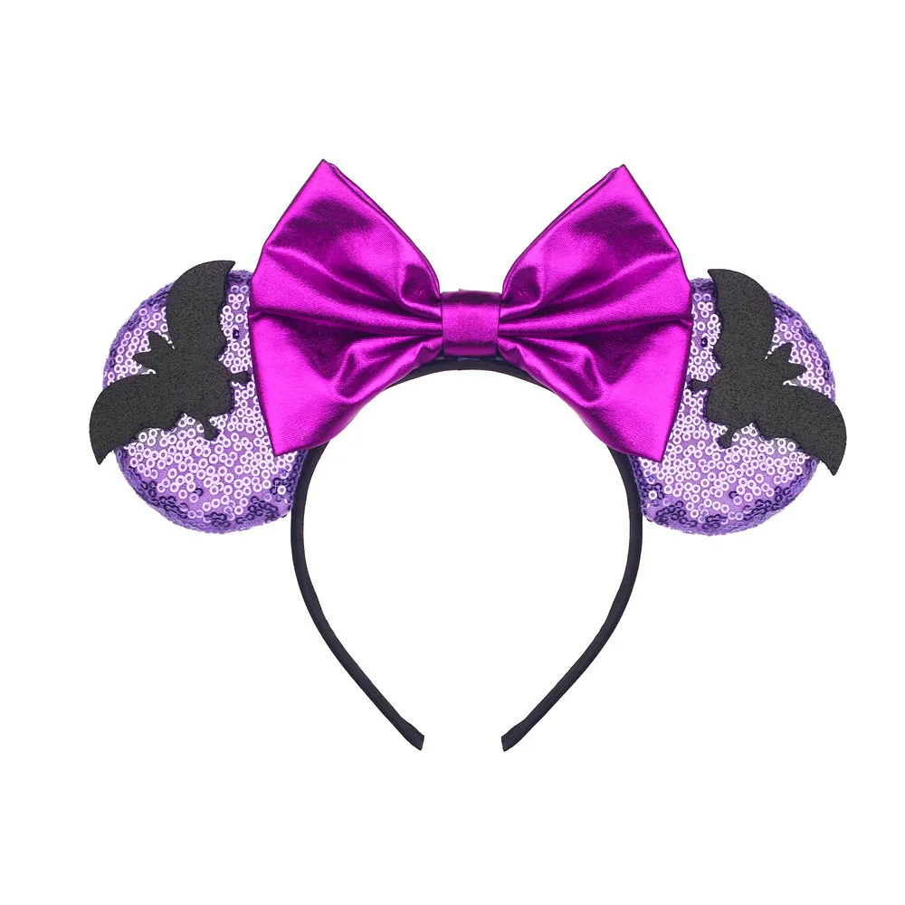 Kids Halloween Sequin Bow Bat Headband