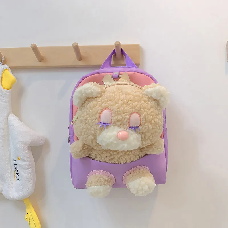 Children Kids Baby Fashion Boys Girls Cartoon Bear Doll Plushtoy Backpack School Bag