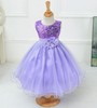 Kids Toddler Big Girls Summer Fashion Party Cute Sweet Solid Color Sequins Floral Pleated Sleeveless Mesh Party Tutu Dress