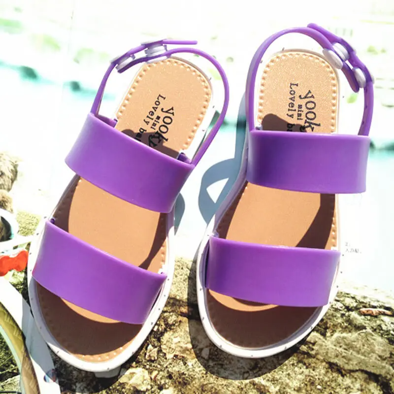 Girls Simple Solid Color Sandals