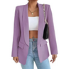 (Buy 1 Get 1) Women Solid Color Casual Lapel Long Sleeve Blazer Coat