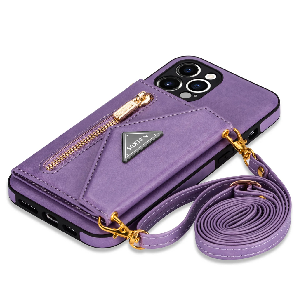 Women Fashion Creative Leather Crossbody Lanyard Apple Phone Case