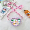 Kids Girls Fashion Sweet Candy Color Heart Shaped Silicone Mini Crossbody Bag