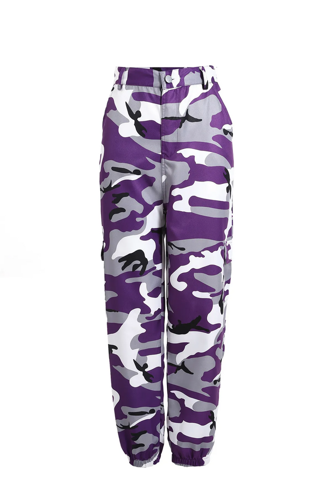 Women Casual Camouflage Print Cargo Pants