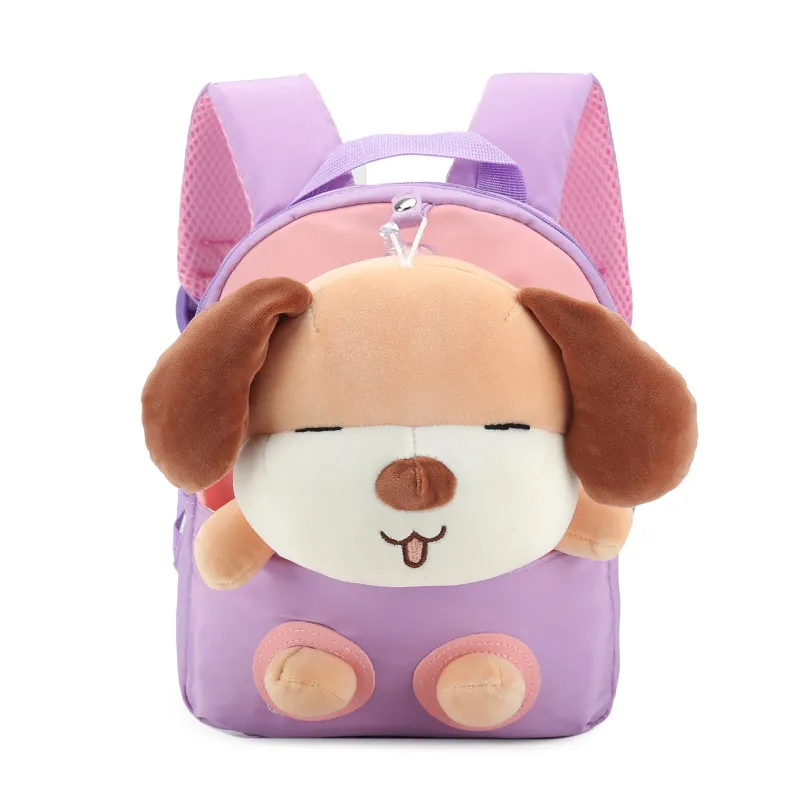 Children Kids Baby Fashion Boys Girls Cartoon Dog Doll Plushtoy Backpack School Bag