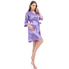 Women Solid Color Mid-Length Homewear Sleep-Robe