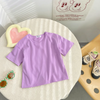 (Buy 1 Get 1) Children Kids Baby Fashion Girls Boys Short-Sleeved Candy Color T-Shirt