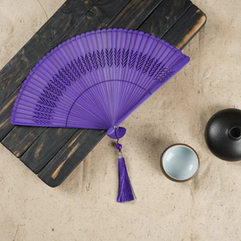 (Buy 1 Get 1) Retro Hollow Carved Whole Bamboo Antique Folding Fan Handicrafts