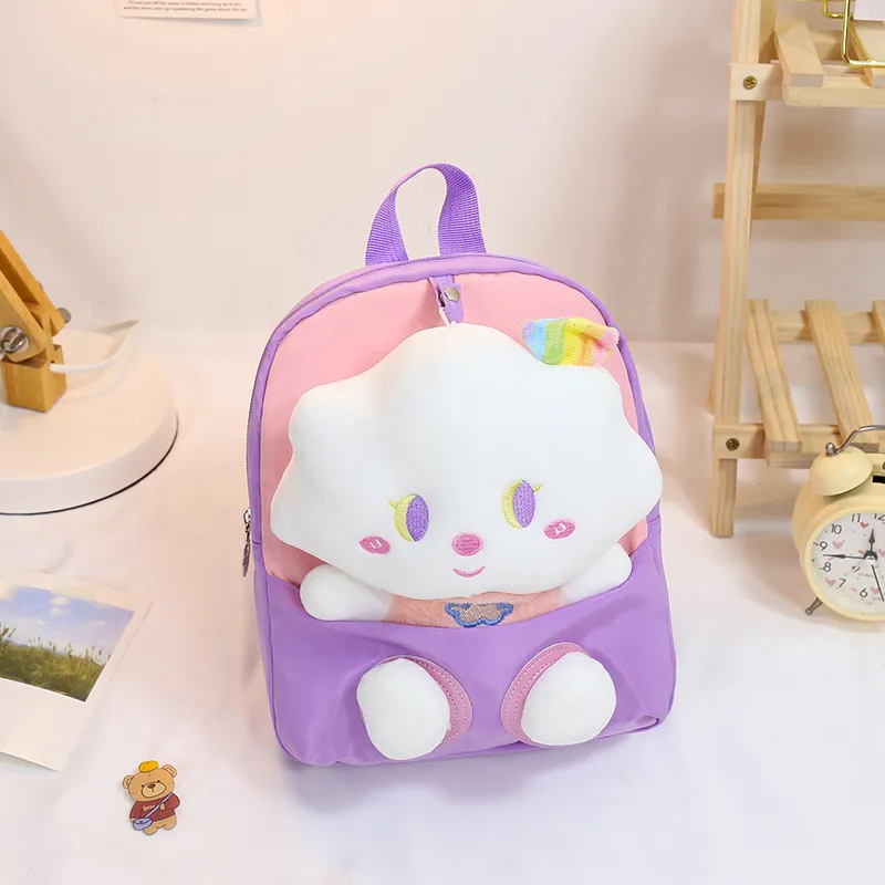 Children Kids Baby Fashion Boys Girls Cartoon Cloud Doll Plushtoy Backpack School Bag