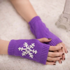 (Buy 1 Get 2) Christmas Autumn Winter Women Fashion Snowflake Embroidered Warm Knitted Gloves