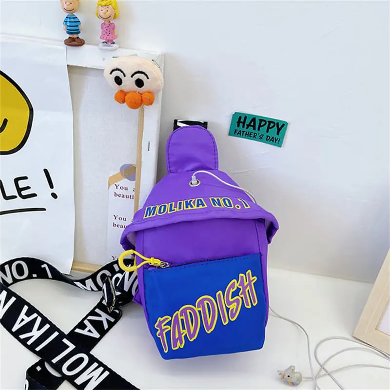 Kids Cool Letter Pattern Multicolor Chest Bag