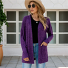 Women Casual Long Sleeve Pocket Knitted Cardigan Coat