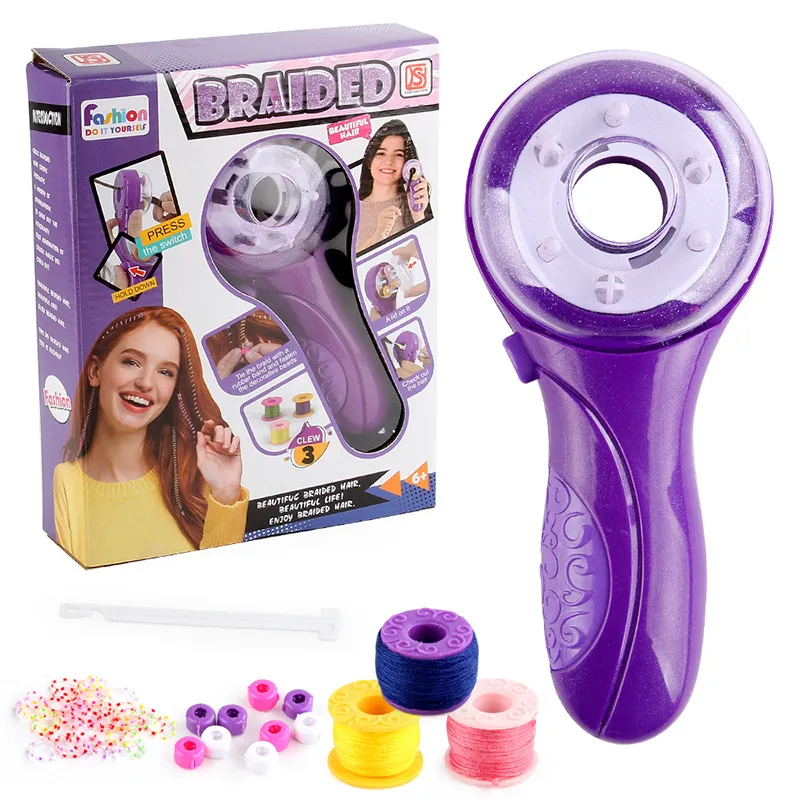 Children Kids Baby Girl Magic Electric Hair Braider Diy Makeup Toy