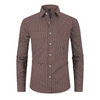 Men Fashion Casual Tiny Flower Long Sleeve Lapel Shirt