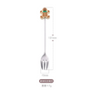 (Buy 1 Get 2) Christmas Cartoon Christmas Wreath Santa Claus Stainless Steel Fork Spoon Tableware