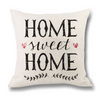 (Buy 1 Get 1)  Modern Simple Letter Print Linen Living Room Rug Cushion Throw Pillowcase