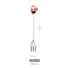 (Buy 1 Get 2) Christmas Cartoon Christmas Wreath Santa Claus Stainless Steel Fork Spoon Tableware