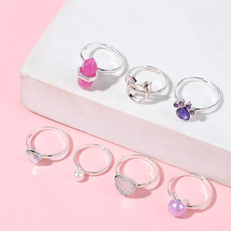 (Buy 1 Get 2) Children Kids Baby Fashion Girls Cute Princess Adjustable Ring Set