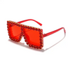 Girls Fashion Rhinestone Decoration Large Frames Sunglasses