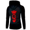 King Queen Crown Printing Pocket Casual Couple Hoodies