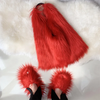 Women Fashion Y2K Plush Slippers Tote Bag Two-Piece Set