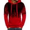 Men Fashion Gradient Print Long Sleeve Hoodies