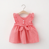 Toddlers Newborn Baby Fashion Girls Sleeveless Casual Basic Plaid Print Princess Dress