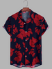 Men Fashion Loose Lapel Printed Shirt