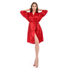 Women Solid Color Mid-Length Homewear Sleep-Robe