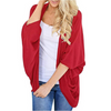 Women Casual Solid Color Half Sleeve Cardigan