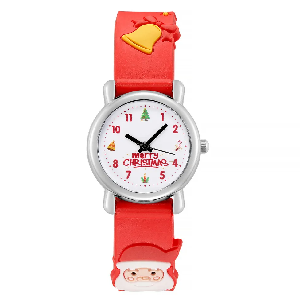 Santa Christmas Pattern Children'S Multicolor Plastic Watch