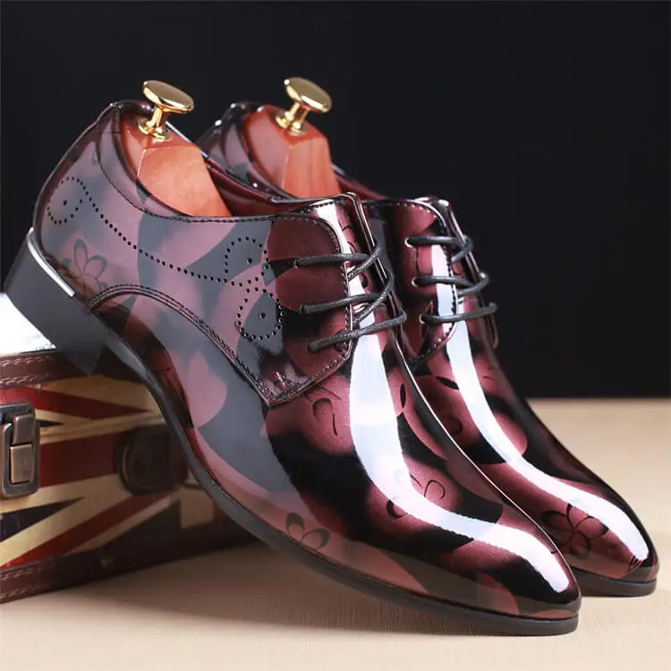 Men Fashion Graphic Printing Lace Up Oxfords