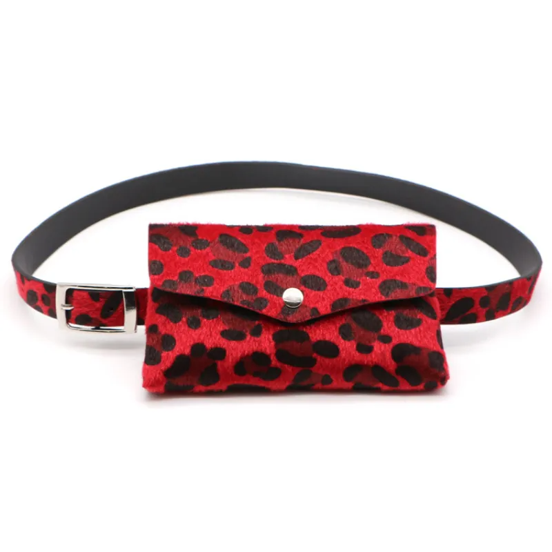 Women Leopard Pattern Waist Pack Coin Purse Belts