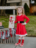 Kids Toddler Girls Fashion Casual Christmas Round Neck Long Sleeve Dress