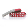 Women'S Casual Fashion Rhinestone Leather Thin Belt